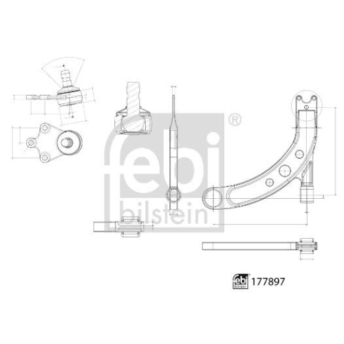 FEBI BILSTEIN Brat, suspensie roata