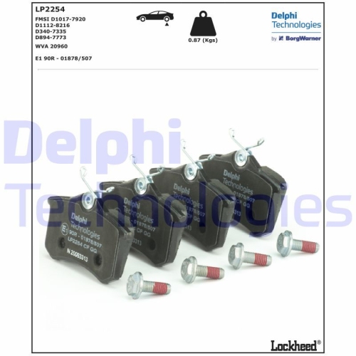 DELPHI set placute frana,frana disc