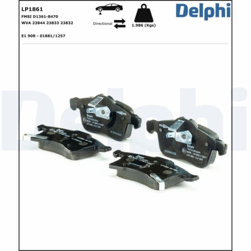 DELPHI set placute frana,frana disc