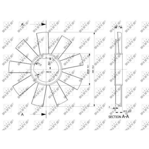 NRF Paleta ventilator, racire motor