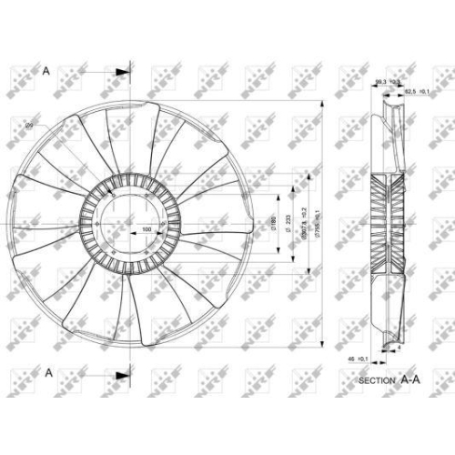 NRF Paleta ventilator, racire motor