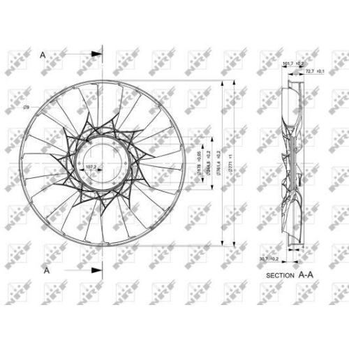 NRF Paleta ventilator, racire motor