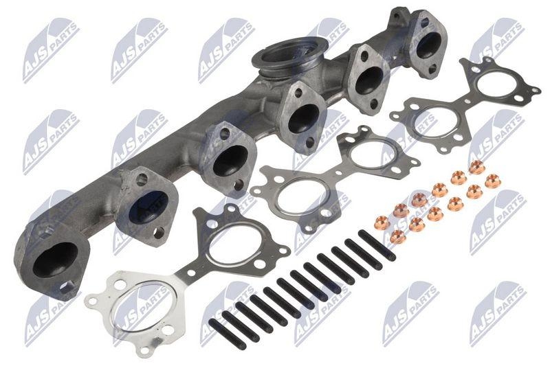 Galerie evacuare BMW Seria 3 (E46) 3.0 D 1999-2005, 5 (E60) 3.0 D 2003-2010, 7 (E65) 3.0 D 2002-2008, X3 3.0 D -2006, X5 3.0 D -2006; set: galerie, garnituri, suruburi; 11627811449; NTY, aftermarket