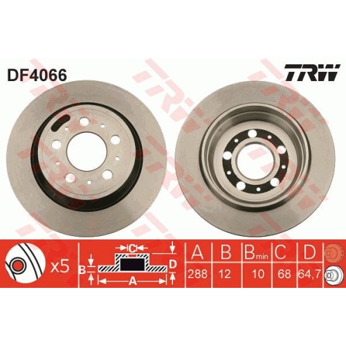 Disc frana TRW DF4066, Spate