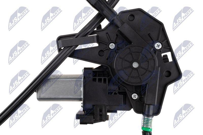 Macara geam Tesla X 2021-; partea din fata, stanga, cu motoras; 1028818-00-F; NTY, aftermarket