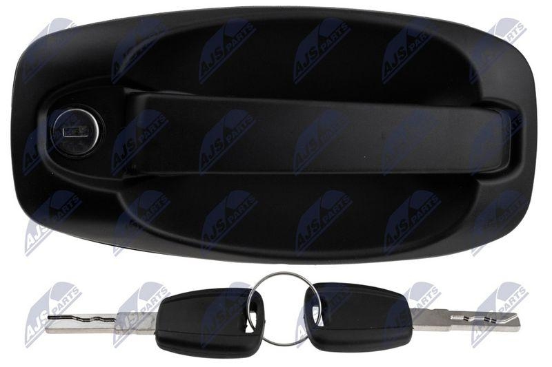 Maner exterior usa Citroen Nemo 2007-, Fiat Doblo 2010-, Fiorino 2007-, Qubo 2008-, Peugeot Bipper 2008-; partea din fata, stanga; 735460512; NTY, aftermarket