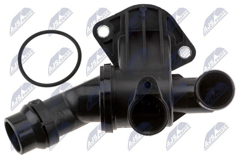 Termostat cu carcasa VW Golf V 2.0 GTI 2006-, VI 2.0 GTI / R 2009-, Polo V 2.0 R 2013-, Scirocco III 2.0 R 2009-, Audi A1 2.0 TFSI 2012-, A3 S3 2012-, A5 1.8 TFSI 2014-, TT 2.0 TTS 2008-, Seat Leon 2.0 CUPRA 2009-; 06F121111H; NTY, aftermarket