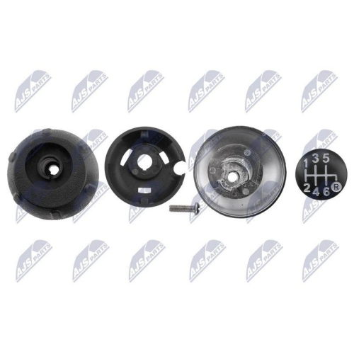 Maner schimbator viteze Fiat 500 Abarth 2007-, Crom Argintiu-Capac Negru-6 trepte, 55344048