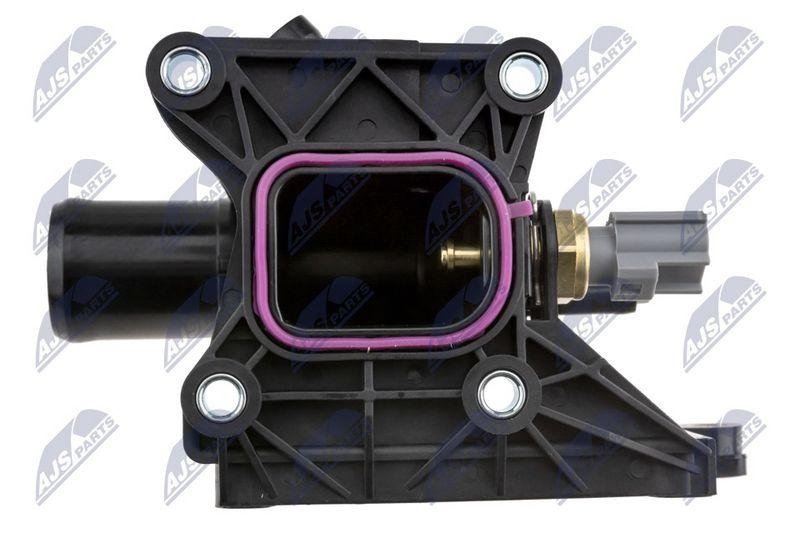 Carcasa termostat Ford C-Max, C-Max II, Fiesta V, Fiesta VI, Focus C-Max, Focus I, Focus II, Focus III, Fusion, Galaxy II, Mondeo II, Volvo C30, S40 II, S80 II, V50; 1450955; NTY, aftermarket