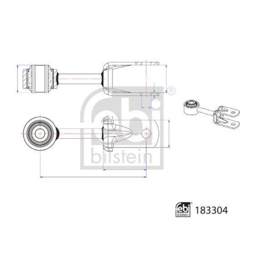 FEBI BILSTEIN Brat/bieleta suspensie, stabilizator