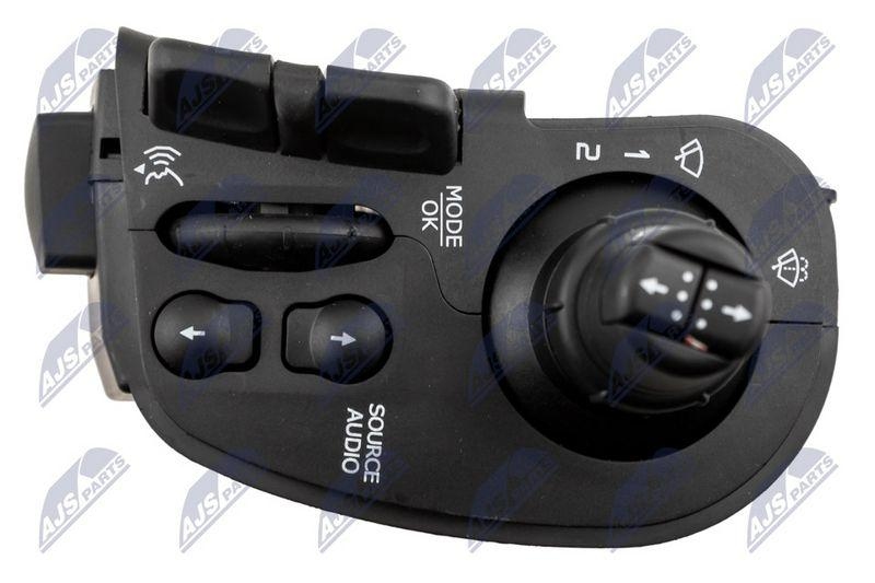 Comutator coloana directie Renault Kangoo 2008-; functii: limitator viteza, semnalizare, radio, cruise control; 8201577528; NTY, aftermarket