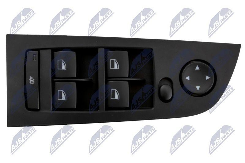 Comutator macara geam BMW Seria 3 (E90 / E91) 2004-; vehicule fara functie de rabatare a oglinzii; 61319217328; NTY, aftermarket