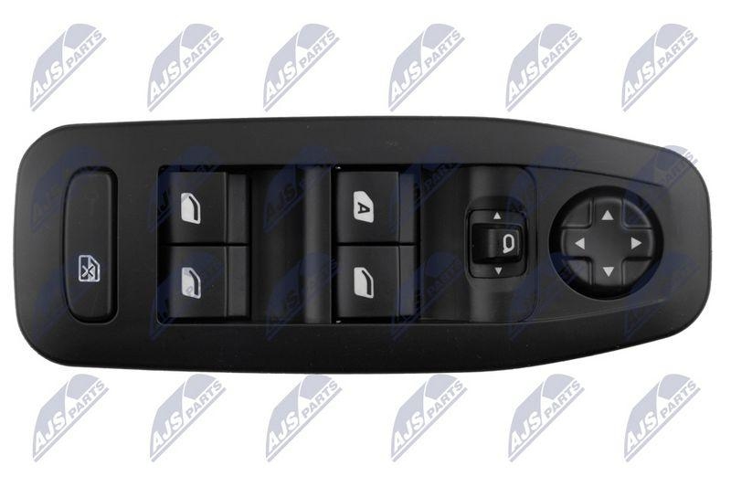 Comutator macara geam Peugeot 208 2012-, 2008 2013-, Citroen C3 2013-; 16+8 pini; 98007436ZD; NTY, aftermarket