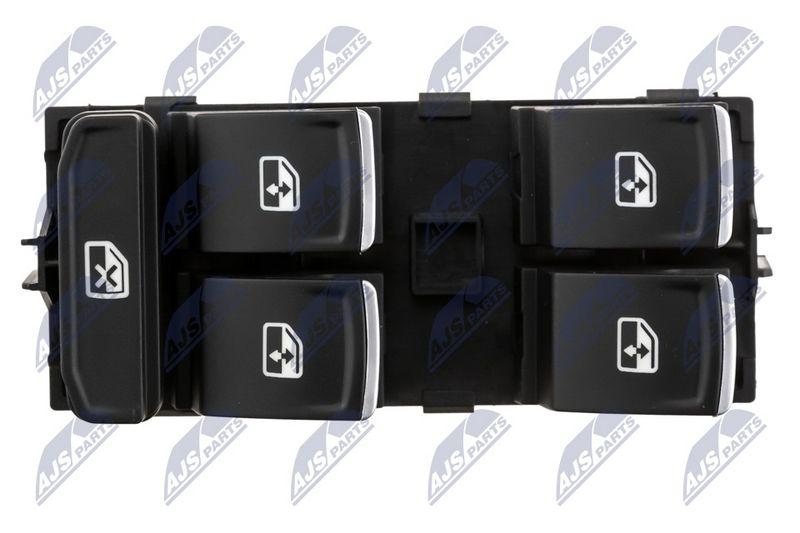 Comutator macara geam Skoda Octavia 2013-; cromat; 5E0959857; NTY, aftermarket