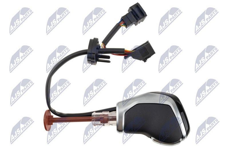 Nuca schimbator viteze VW Golf VI 2008-, Golf VII 2013-, Golf Plus 2005-, Passat B8 2014-, Skoda Superb 2015-, Octavia III 2012-, Seat Leon 2012-, Ibiza 2017-; cutie viteze automata, mata, iluminare culoare rosie; VW-064; NTY, aftermarket