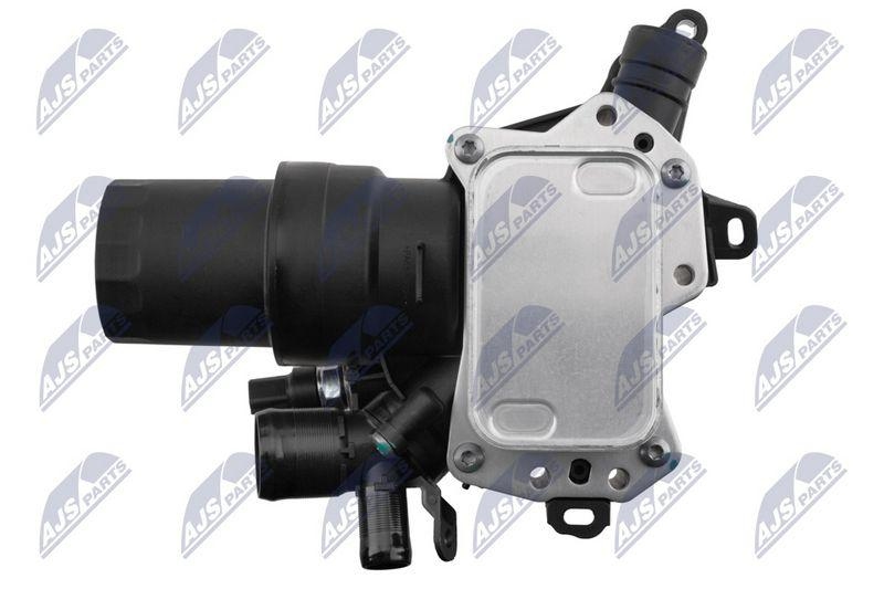 Radiator ulei cu filtru Renault Captur II 1.5 DCI 2020-, Nissan Qashqai II 1.5 DCI 2018-, Mercedes A (W177) 160 D, 180 D 2018-, Dacia Duster 1.5 DCI 2017-; 213058627R; NTY, aftermarket
