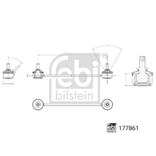 FEBI BILSTEIN Brat/bieleta suspensie, stabilizator