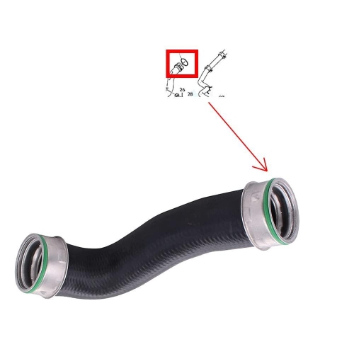 Oring Furtun Intercooler (diametru interior 43,95 Mm) - O.E. Vw 3C0145117, AUDI CHRYSLER DODGE MITSUBISHI PORSCHE SEAT SKODA VW JEEP, originalVW