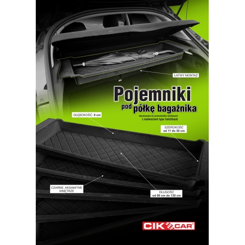 Cutie, subcompartiment sub polita - raftul portbagajului Skoda Octavia 4 2019 - (echipare Style),