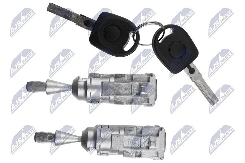 Set incuietoare usa fata VW Polo 2010-; stanga = dreapta, cu doua chei; 107837167BA; NTY, aftermarket