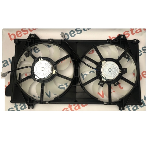 GMV radiator electroventilator Mazda 6, 2012-, motor 2.0 107/121kw, 2.5 141kw, benzina, 340/340 mm; (2 +2) pini,