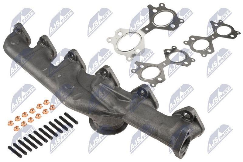 Galerie evacuare BMW Seria 3 (E46) 3.0 D 1999-2005, 5 (E60) 3.0 D 2003-2010, 7 (E65) 3.0 D 2002-2008, X3 3.0 D -2006, X5 3.0 D -2006; set: galerie, garnituri, suruburi; 11627811449; NTY, aftermarket