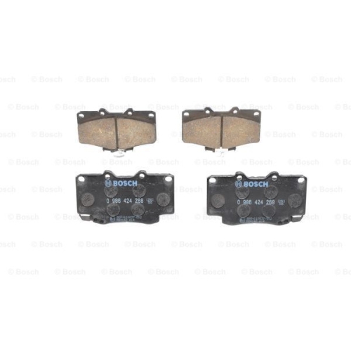 Set placute frana BOSCH 0986424268 fata Toyota 4 Runner (Kzn18, Vzn18, Rzn18) Hilux 2 Pick-Up (Rn6, Rn5, Ln6, Yn6, Yn5, Ln5) 4 Runner (Rn10, Vzn13, Vzn10, Rn13) Land Cruiser (Pzj7, Kzj7, Hzj7, Bj7, L