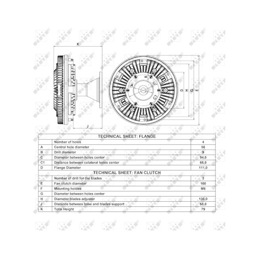 Termocupla ventilator radiator, Vascocuplaj Mercedes-Benz Vario Nrf 49063