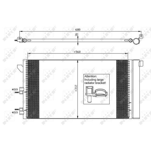 NRF Condensator, climatizare EASY FIT