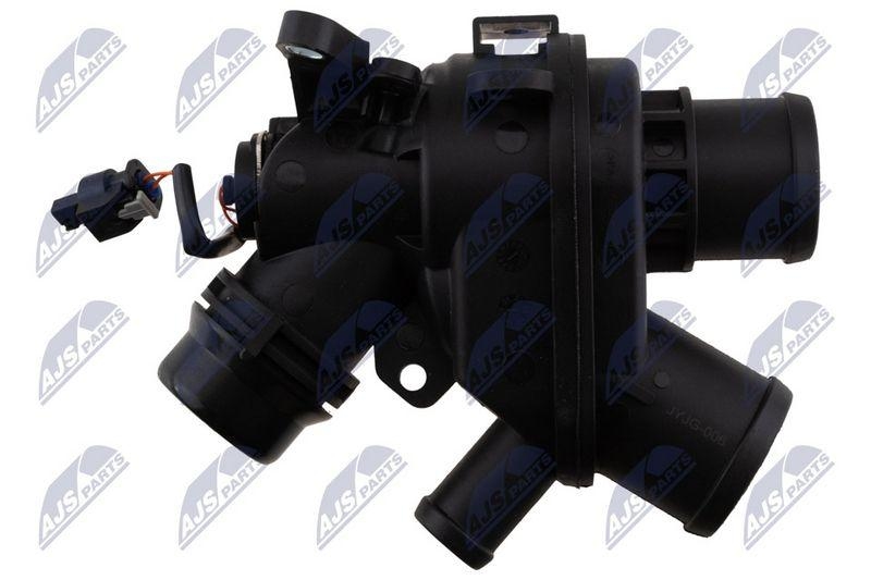 Termostat cu carcasa Jaguar Xj X351 3.0 2012-, Xf X260 3.0 2017-, Xe X760 3.0 2015-, F-Type X152 3.0 2012-, F-Pace X761 3.0 / 5.0 2015-, Land Rover Discovery IV 3.0 2013-, Discovery V 3.0 2016-, Range Rover IV 3.0 2013-, Velar 3.0 2017-; LR107288; NTY