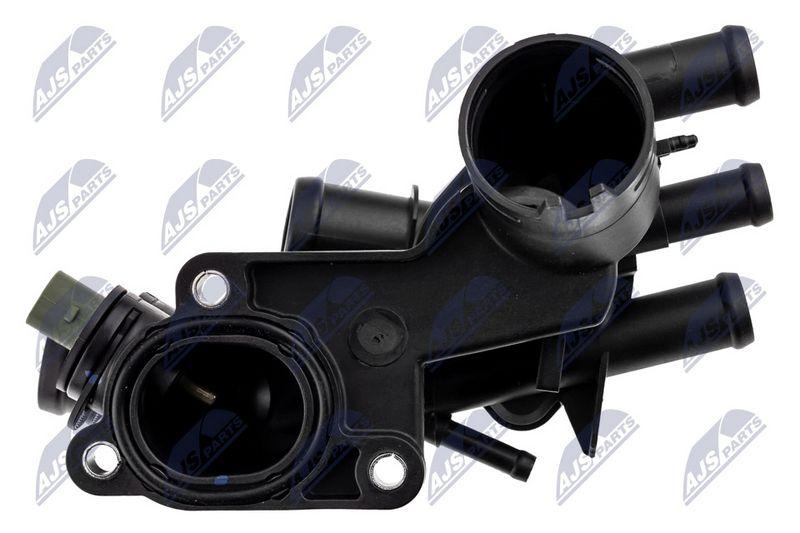 Termostat cu carcasa VW New Beetle 1.4 2001-, Skoda Octavia II 1.4 2004-, Audi A2 1.4 2000-; 032121111AM; NTY, aftermarket