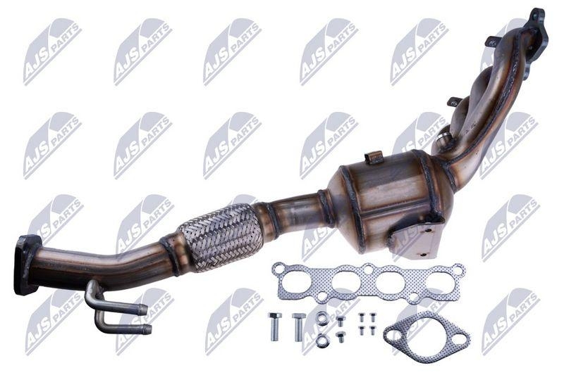 Catalizator Ford Focus III 1.6 TI (Iqdb, Xtda) 2011-2020; C-Max II, Grand C-Max 1.6 TI (Iqdb, Xtda) 2010- 2019; Euro 5, cu galerie evacuare; AV615G232DB; NTY, aftermarket