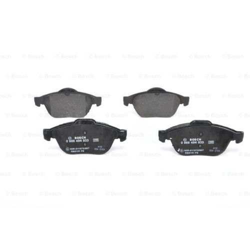 Set placute frana fata Bosch 0986494033, Renault Espace Laguna 2, 2001-2007; punte fata,