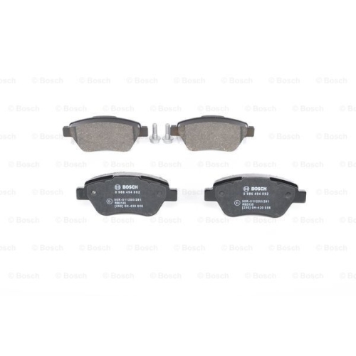 Set placute frana punte fata Opel Corsa C, Corsa D; ADAM 2012-2019, pentru discuri de frana ventilat de 257 mm ; Bosch 0986494092