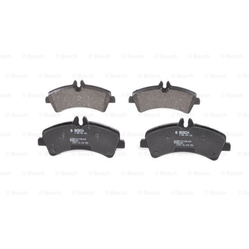 Set placute frana punte spate Mercedes Sprinter (W906), 06.2006-2018; VW Crafter (2E), 2005-2017; marca Bosch 0986494122, parte montare : Punte Spate