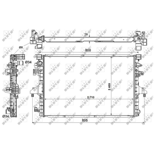 NRF Radiator, racire motor EASY FIT