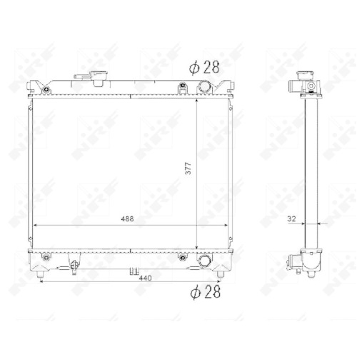 NRF Radiator, racire motor