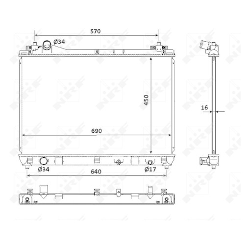 NRF Radiator, racire motor