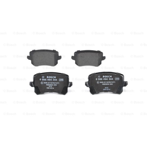Set placute frana Bosch 0986494344, parte montare : Punte Spate