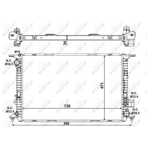 NRF Radiator, racire motor