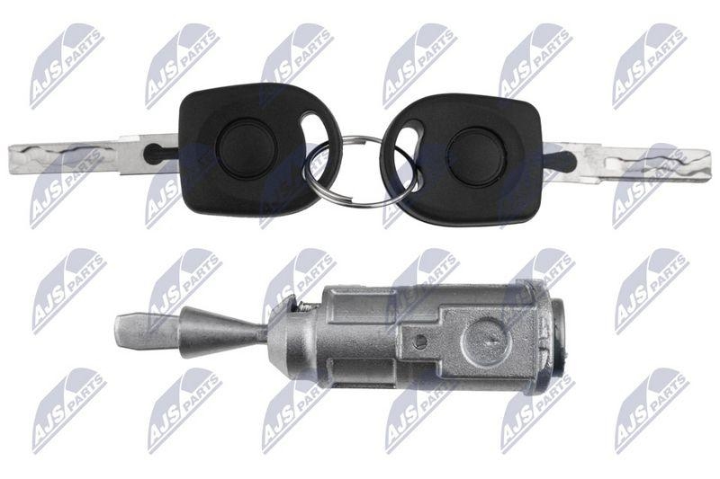 Set incuietoare usa fata VW Polo 2010-; partea stanga, cu doua chei; 107837167BA; NTY, aftermarket