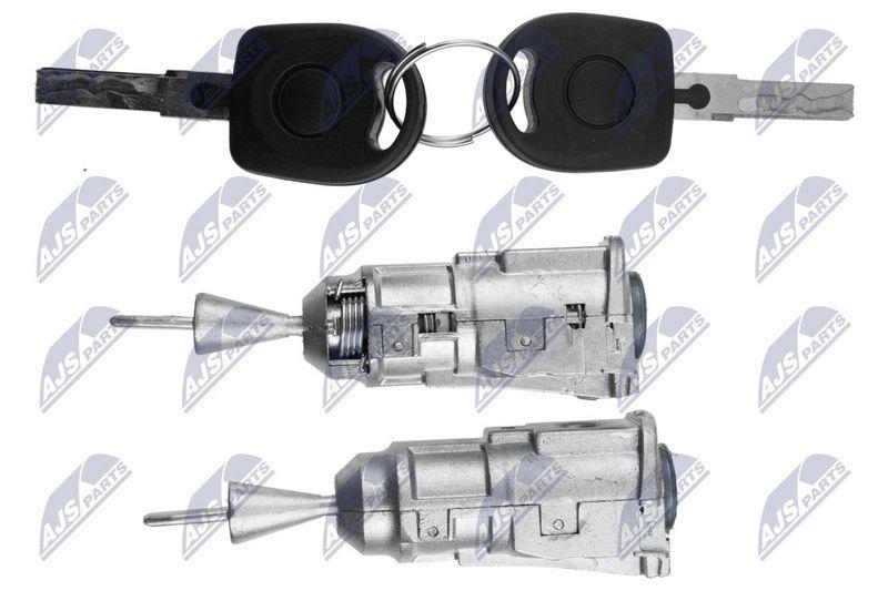 Set incuietoare usa fata VW Polo 2010-; stanga = dreapta, cu doua chei; 107837167BA; NTY, aftermarket