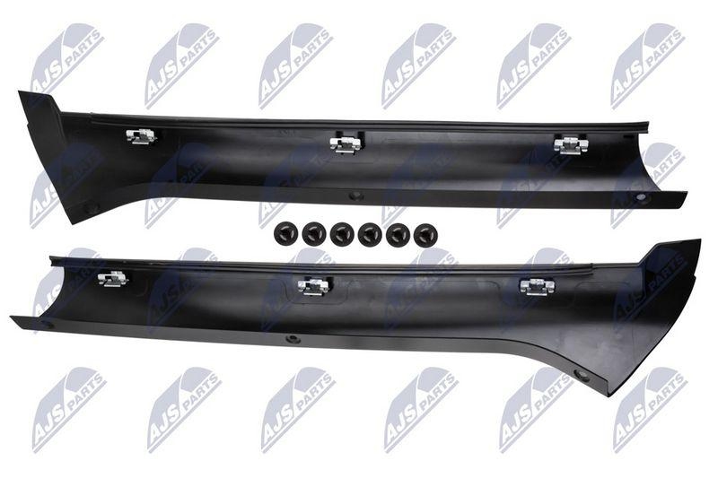 Set ornamente / capitonaj stalp Land Rover Discovery II 1999-2004; stanga + dreapta; DCB500070PMA; NTY, aftermarket