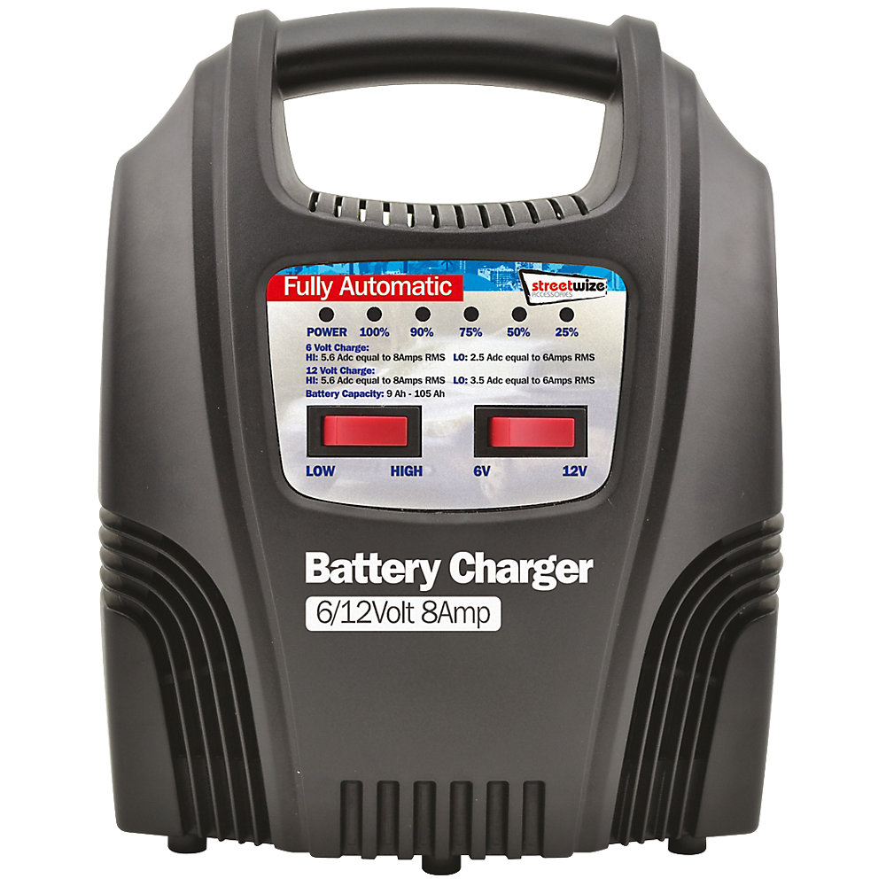 Incarcator acumulator auto automat marca Streetwize 6/ 12V 8Amp redresor cu led nivel incarcare a bateriei