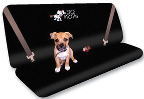 Husa auto protectie caini si pisici husa protectie bancheta spate pentru transport animale cu imprimeu Pets on the Move , impermeabila