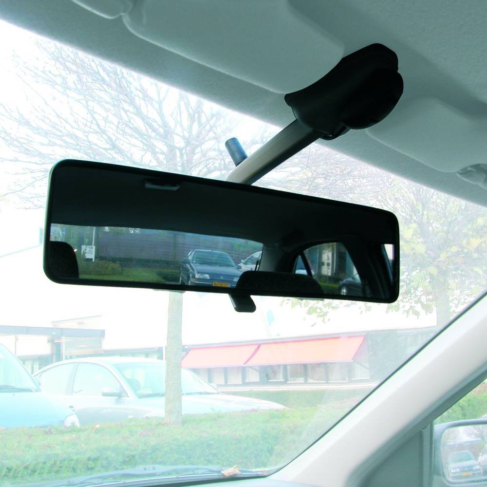 Oglinda retrovizoare interioara panoramica - 25,5x6,6cm, 1 buc, fixare cu benzi elastice