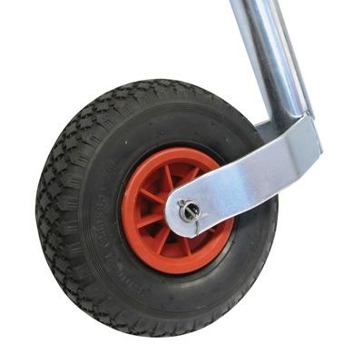 Roata de sustinere Carpoint pentru remorca cu tub de 48mm si roata 260x85mm