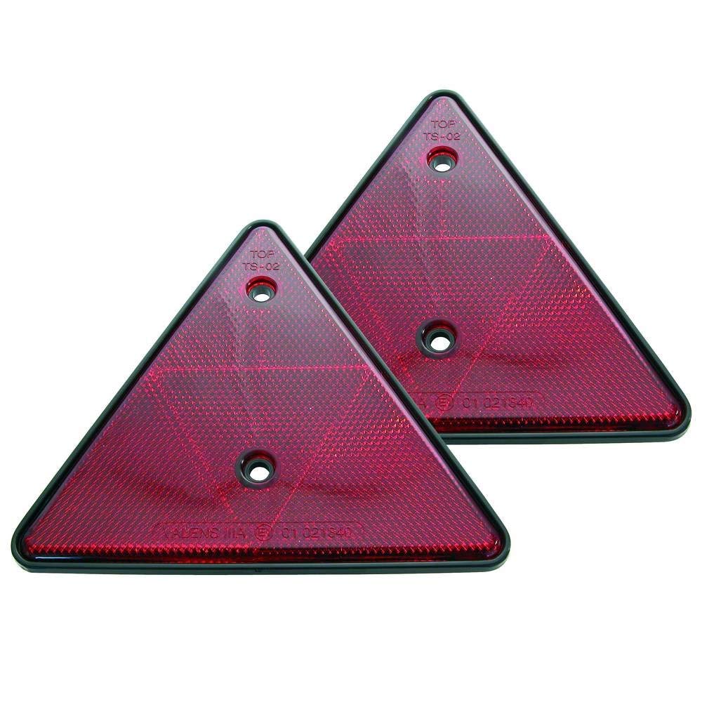 Catadioptru reflectorizant triunghi Carpoint fixare cu surub , 2 buc la blister