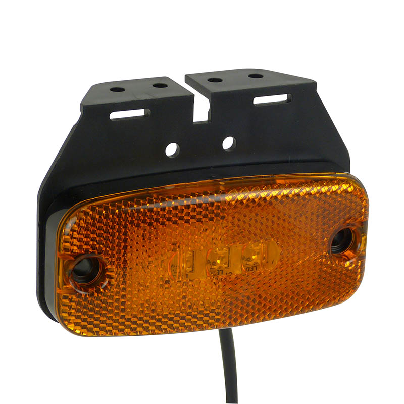 Lampa gabarit auto Carpoint 9-32V orange cu 3 leduri , suport si cablu , 110x50mm , 1 buc.