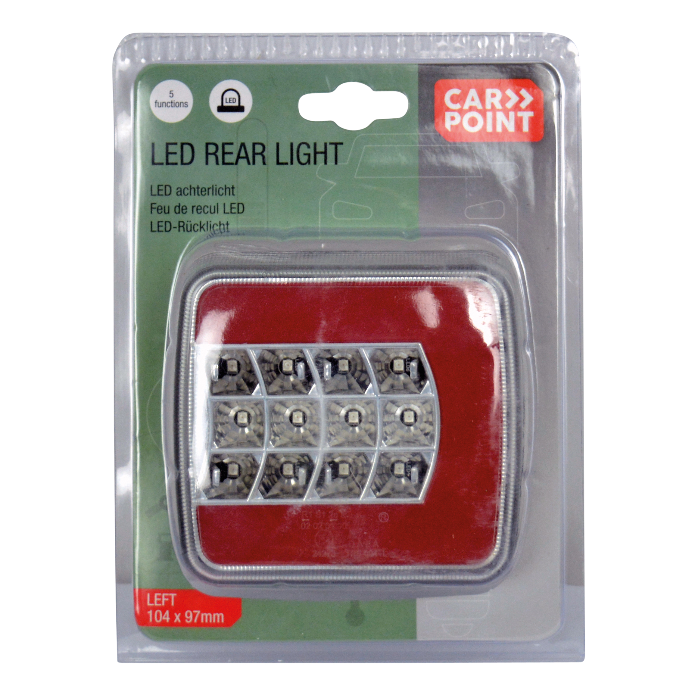 Lampa spate stop LED Carpoint , 104 x 97 x 40mm , 12V, 5 functii, Stanga